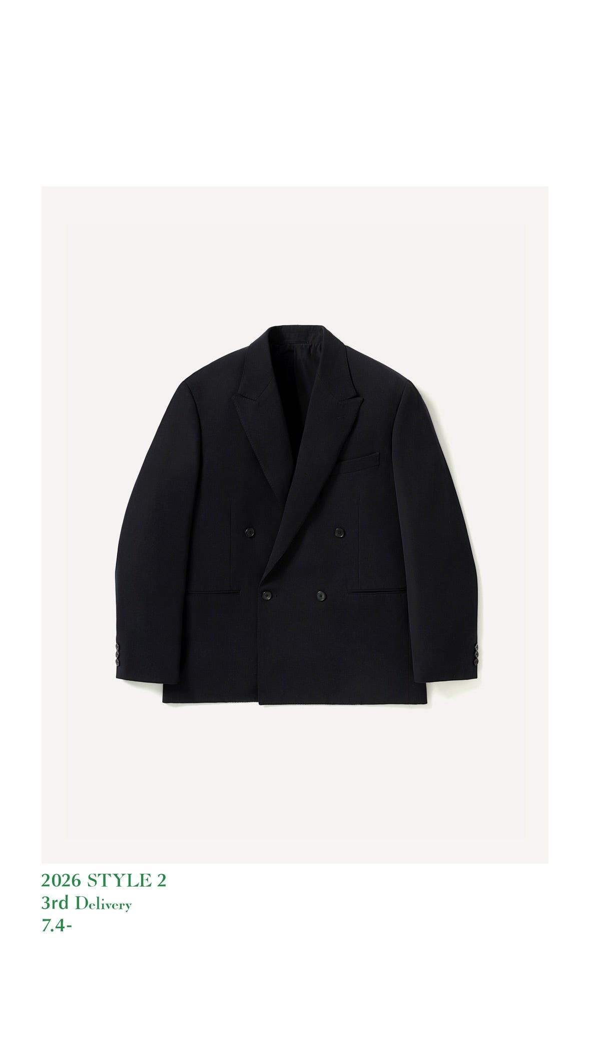 A.PRESSE 26AW Wool Double Breasted Jacket